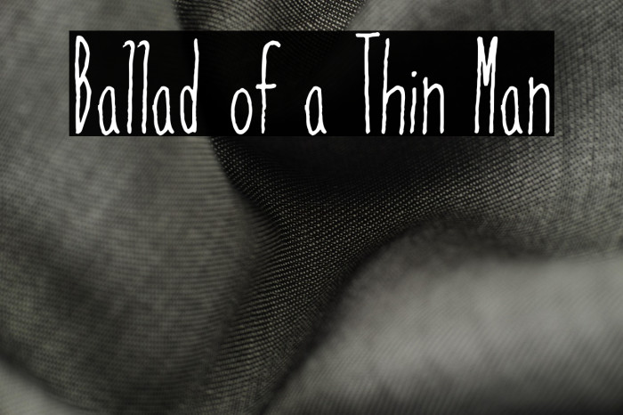 Ballad of a Thin Man Example 2