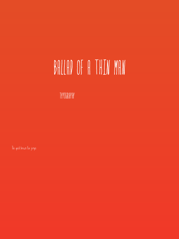 Ballad of a Thin Man Poster