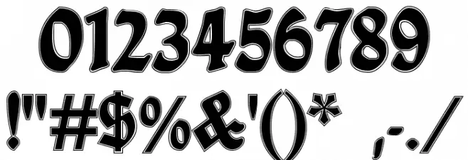 Ballade Contour Font OTHER CHARS