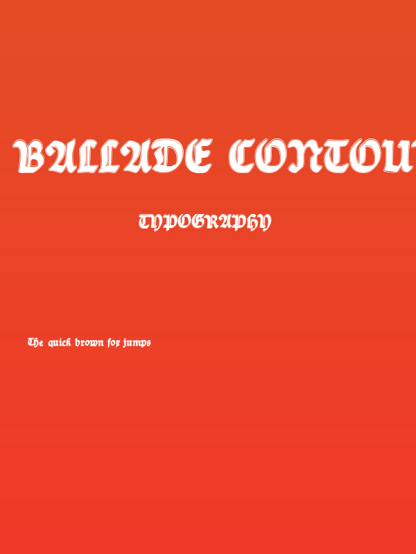Ballade Contour Poster