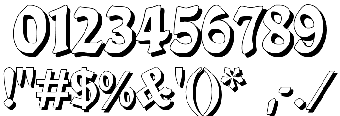 Ballade Shadow Font OTHER CHARS