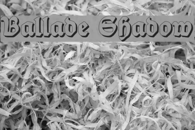 Ballade Shadow Font examples