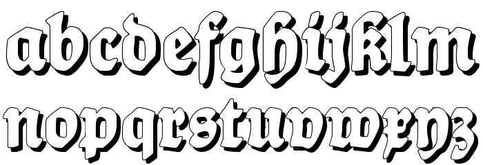 Ballade Shadow Font LOWERCASE