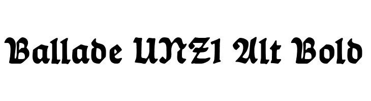 Ballade UNZ1 Alt Bold  Frei Schriftart Herunterladen