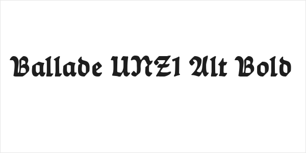 Ballade UNZ1 Alt Bold Logo
