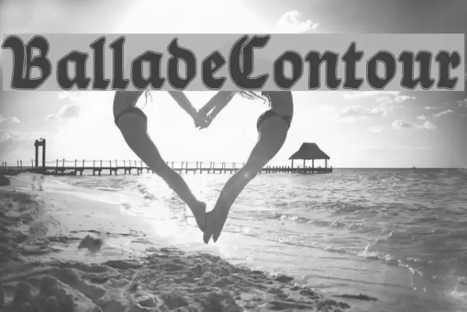 BalladeContour Шрифта examples