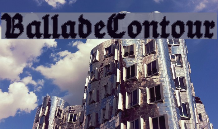BalladeContour Font examples