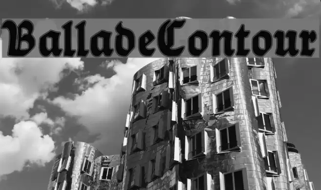 BalladeContour Шрифта examples