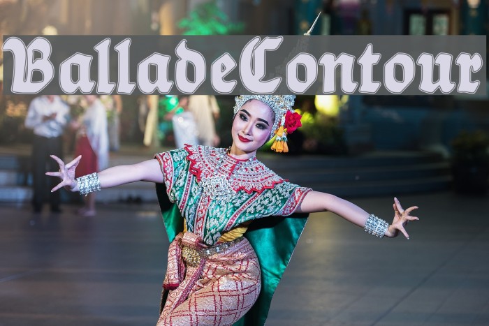 BalladeContour Font examples