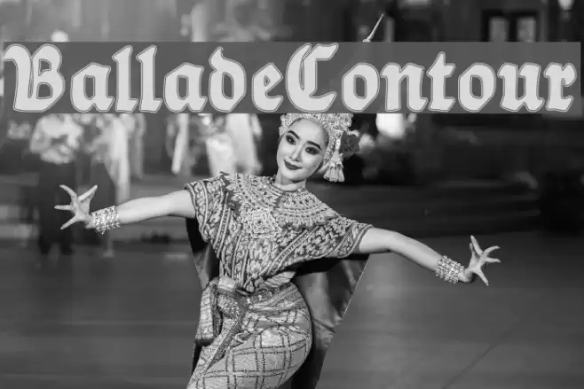 BalladeContour Шрифта examples
