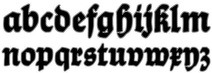 BalladeContour Font LOWERCASE