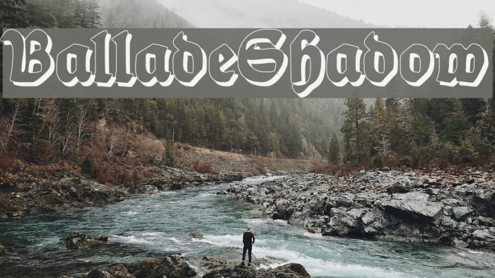 BalladeShadow Font examples