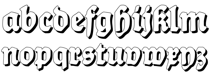 BalladeShadow Font LOWERCASE