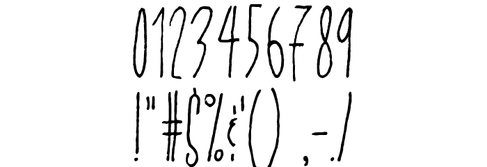 BalladofaThinMan-Regular Font OTHER CHARS