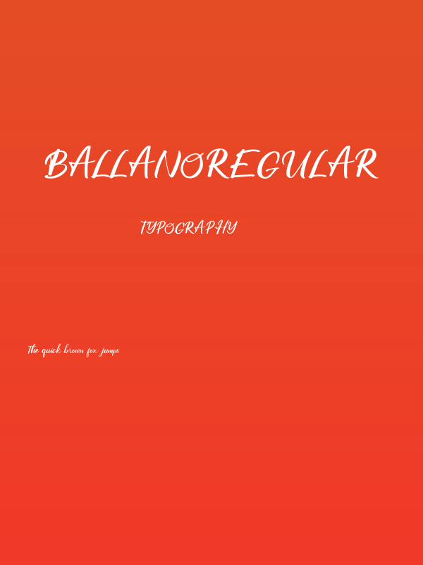 BallanoRegular Poster