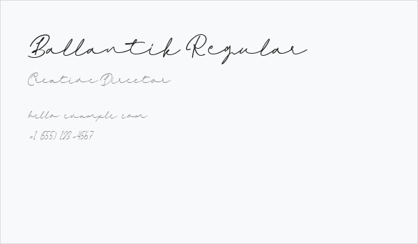 Ballantik Regular Business Card