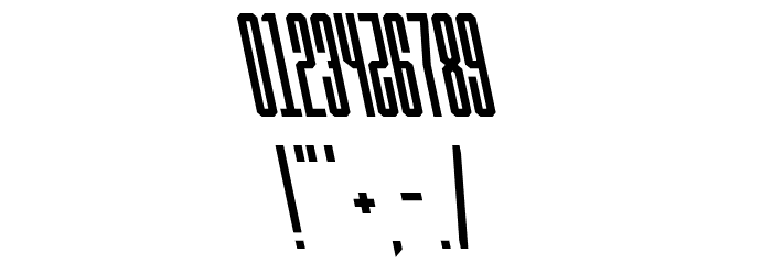 Ballbase Backslanted Font OTHER CHARS