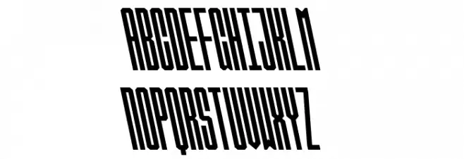 Ballbase Backslanted Polices MAJUSCULES
