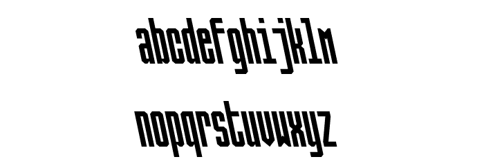 Ballbase Backslanted Font LOWERCASE