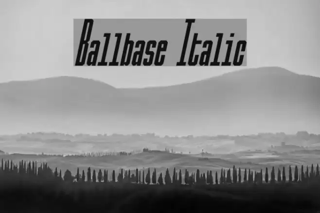 Ballbase Italic Font examples
