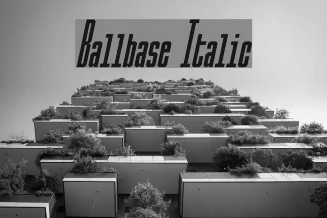 Ballbase Italic Font examples