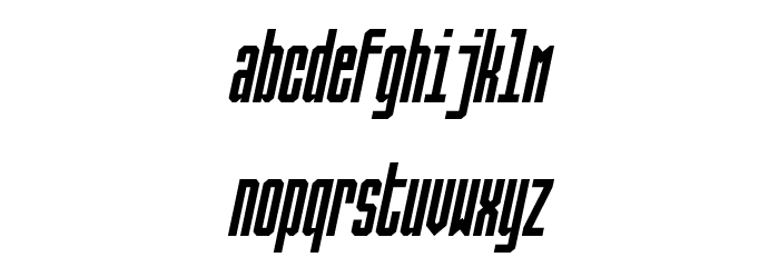 Ballbase Italic फ़ॉन्ट लोअरकेस
