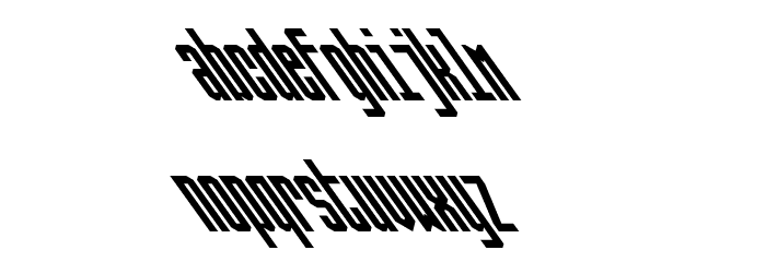 Ballbase MegaUltraBackslanted Font LOWERCASE