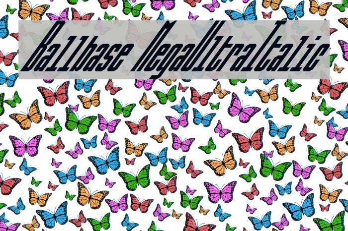 Ballbase MegaUltraItalic फ़ॉन्ट examples