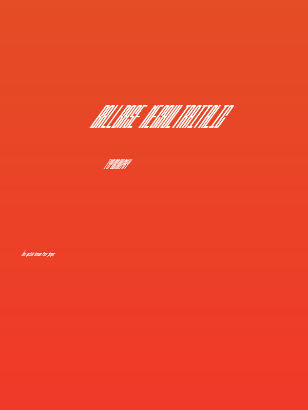 Ballbase MegaUltraItalic Poster