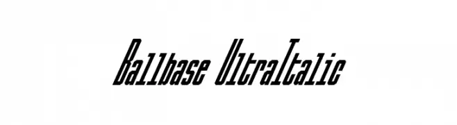 Ballbase UltraItalic  नि: शुल्क फ़ॉन्ट्स डाउनलोड