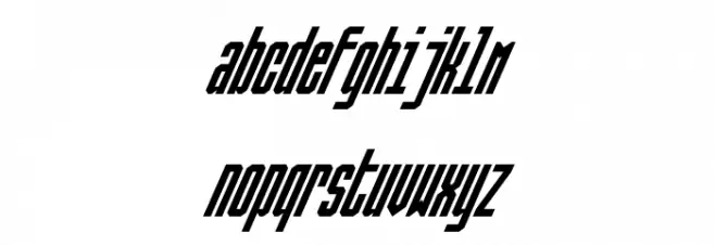 Ballbase UltraItalic फ़ॉन्ट लोअरकेस