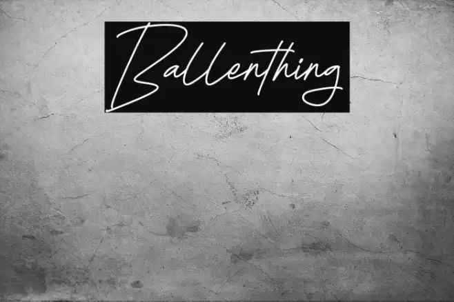 Ballenthing Caratteri examples
