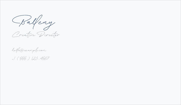 Balleny Business Card