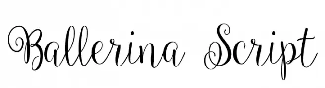 Ballerina Script  les polices de caractères gratuit tlcharger