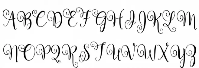 Ballerina Script Шрифта ВЕРХНИЙ
