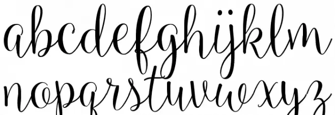 Ballerina Script 字体 小写