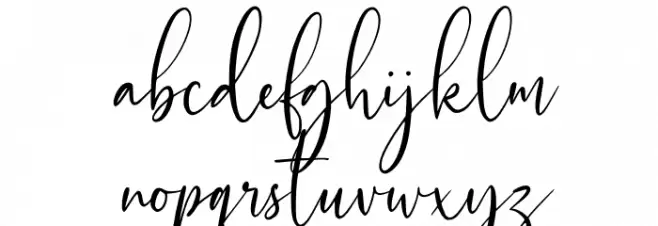 Ballerina फ़ॉन्ट लोअरकेस