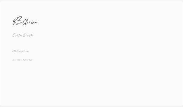 Ballerina Business Card