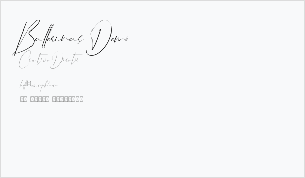 Ballerinas Demo Business Card