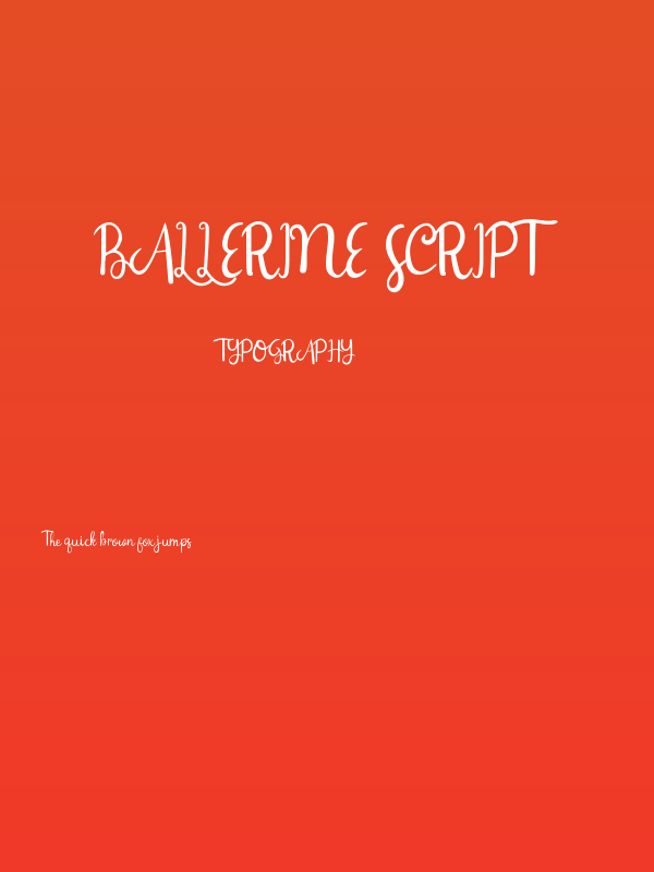 Ballerine Script Poster