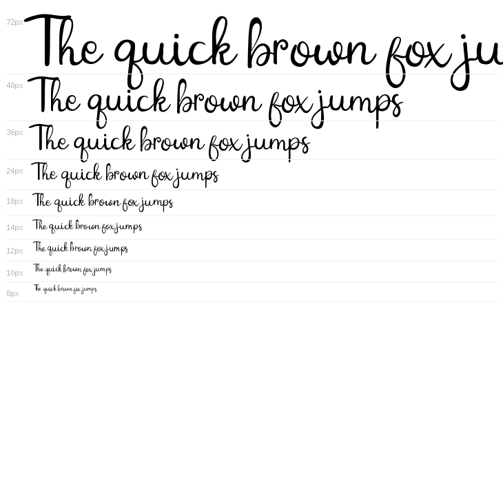 Ballerine Script Waterfall