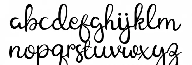 Ballerine Script Schriftart Kleinbuchstaben