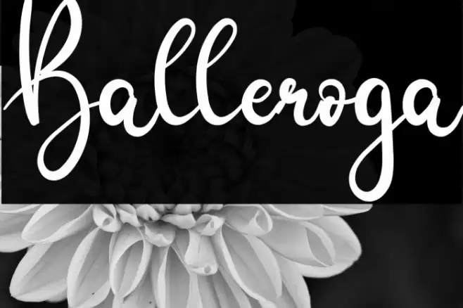 Balleroga Font examples