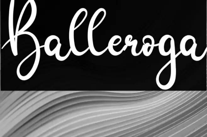 Balleroga Font examples