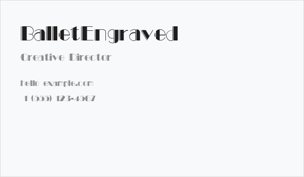 BalletEngraved Business Card