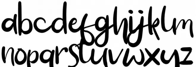 Ballete Schriftart Kleinbuchstaben