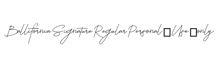 Ballifornia Signature Regular Personal-Use-only  Free Fonts Download