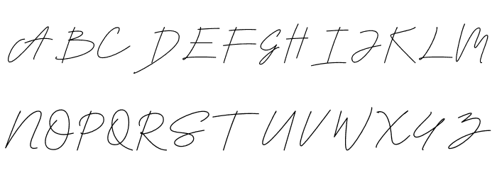 Ballifornia Signature Regular Personal-Use-only Font UPPERCASE