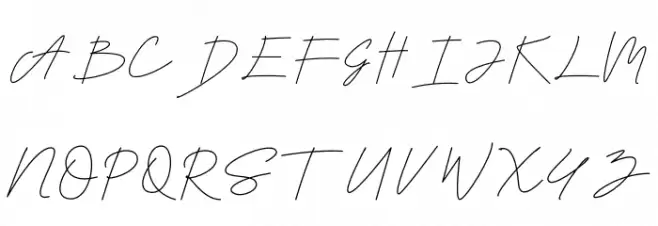 Ballifornia Signature Regular Personal-Use-only Font UPPERCASE