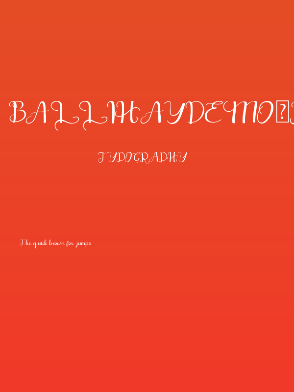 BallihayDemo-Regular Poster